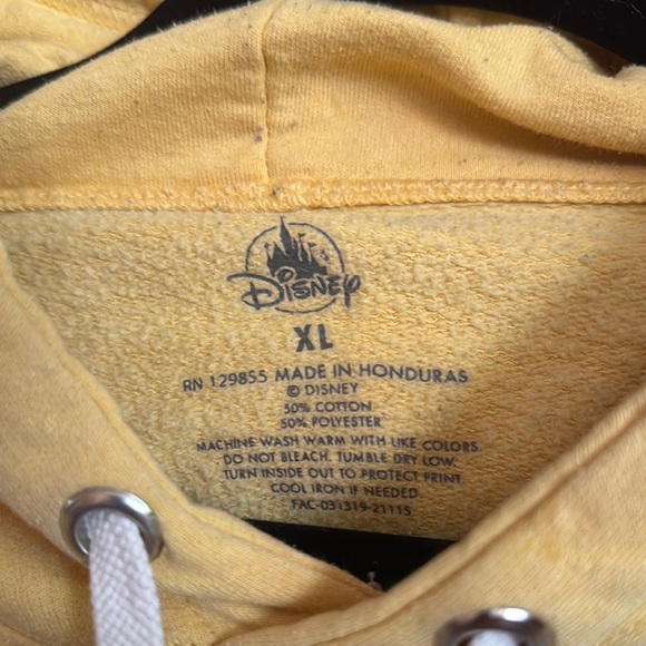 Disney Yellow Sweatshirt Hoodie with Retro Logo - Picture 2 of 5